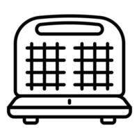 Waffle-iron icon, outline style vector