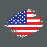 American grunge texture flag vector