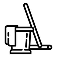 Wood mop icon, outline style vector