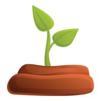 Fertilizer plant icon, cartoon style vector
