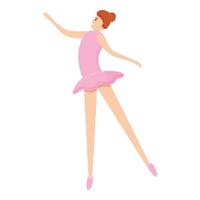 icono de baile de bailarina, estilo de dibujos animados vector