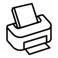 Printer icon, outline style vector