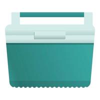 Ice cube box icon, cartoon style vector