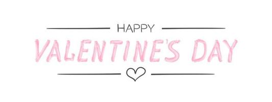 Feliz día de San Valentín. amor. se mi san valentin ilustración vectorial aislado sobre fondo blanco. texto dibujado a mano para el día de san valentín. diseño de moda vector