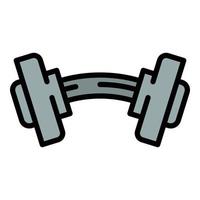 Damaged dumbbell icon, outline style vector