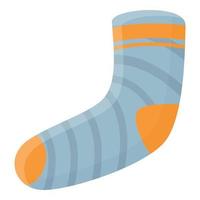 Retro sock icon, cartoon style vector