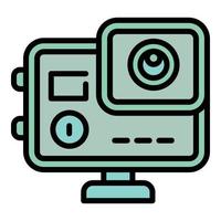 Underwater action camera icon, outline style vector