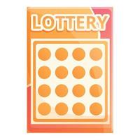 Lottery luck icon, cartoon style vector