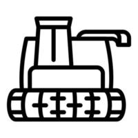 Harvester icon, outline style vector