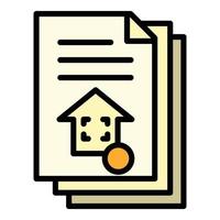 Architect house project icon, outline style vector