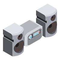 Modern stereo system icon, isometric style