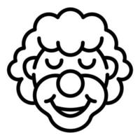 Clown icon, outline style vector