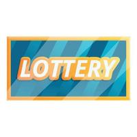 Lottery icon, cartoon style vector