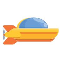 Aqua bathyscaphe icon, cartoon style vector