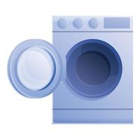 Dryer laundry device icon, cartoon style vector