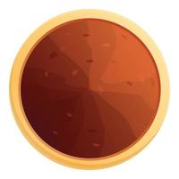 Cinnamon powder icon, cartoon style vector