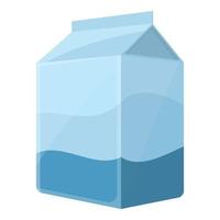 Milk pack icon, cartoon style vector