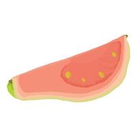 Guava slice icon, isometric style vector