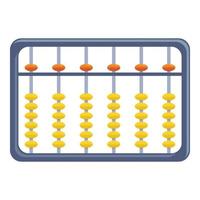 Arithmetic abacus icon, cartoon style vector