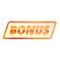 Shiny bonus icon, cartoon style vector