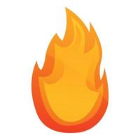icono de llama de fuego de pasión, estilo de dibujos animados vector