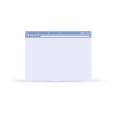 Browser mail icon, cartoon style