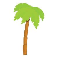 Flexible palm tree icon, cartoon style vector