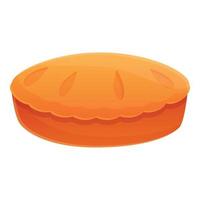 Bakery apple pie icon, cartoon style vector