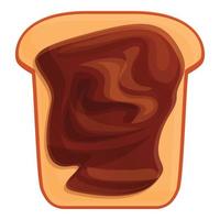 icono de pasta de chocolate de nuez, estilo de dibujos animados vector