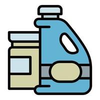 Pool liquid cleaner icon, outline style vector