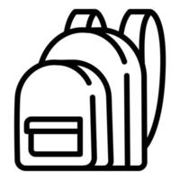 icono de mochila deportiva, estilo de contorno vector