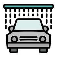 Car wash service icon, outline style vector