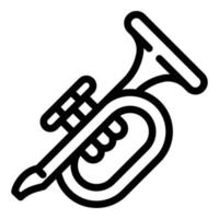 Trumpet icon, outline style vector
