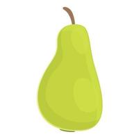 Eco pear icon, cartoon style vector