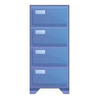 Drawer document stand icon, cartoon style vector