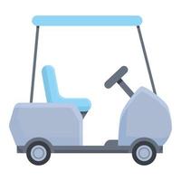 Equipment golf cart icon, cartoon style vector