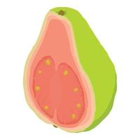 Tropical guava icon, isometric style vector