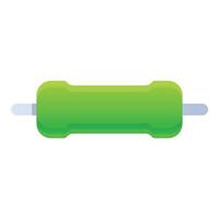 Component capacitor icon, cartoon style vector