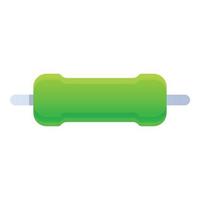 Component capacitor icon, cartoon style vector