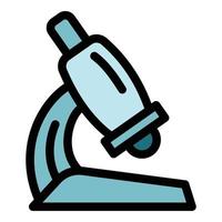 Science microscope icon, outline style vector