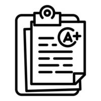 School test icon, outline style vector