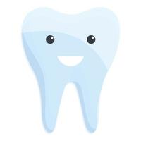 Smile tooth icon, cartoon style vector