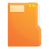Storage documents paper folder icon, cartoon style vector