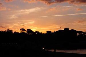 sunset or sunrise, contrasts and lights in the horizon, contrasts photo