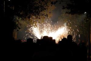 Abstract photo of devils and fireworks parties.