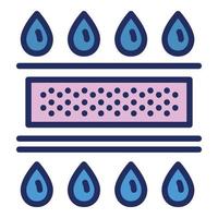 Water filter technology icon, outline style vector