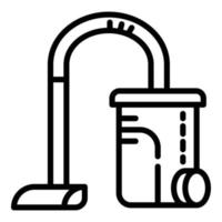 Machine vacuum cleaner icon, outline style vector