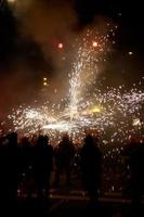 Abstract photo of devils and fireworks parties.