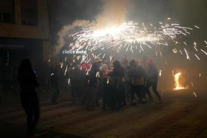 Abstract photo of devils and fireworks parties.