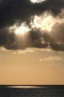 Clouds in the sky in late summer photo